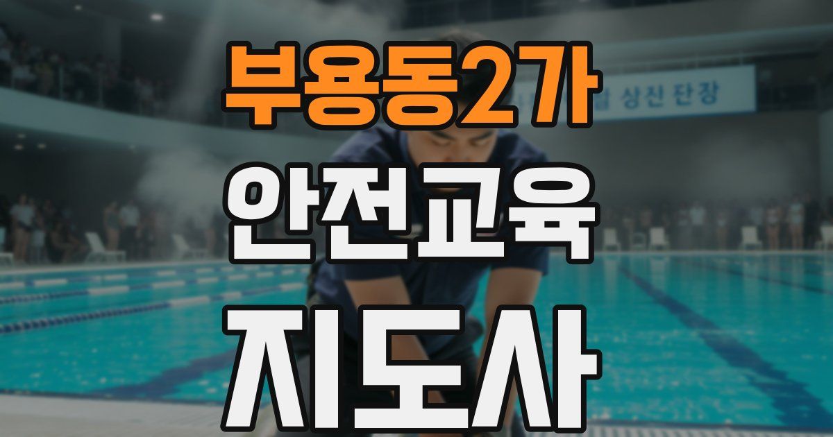 부용동2가 안전교육지도사 자격증