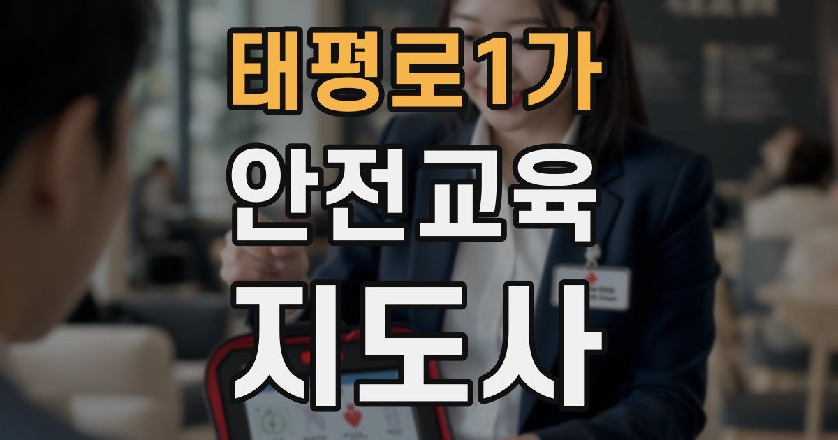 태평로1가 안전교육지도사 자격증