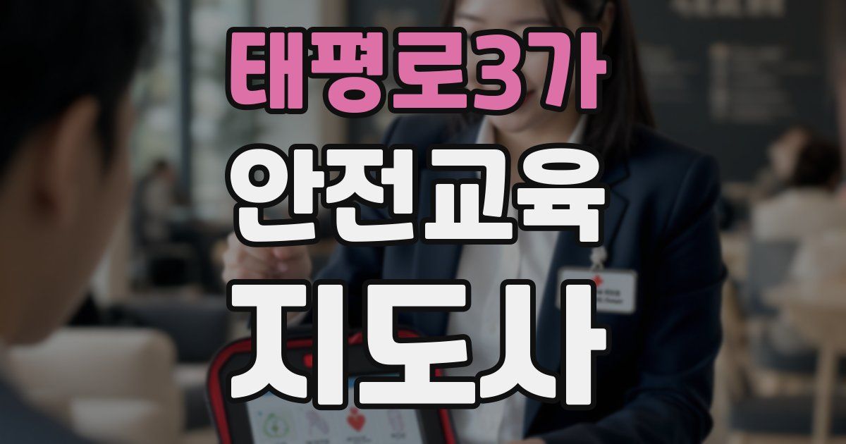 태평로3가 안전교육지도사 자격증