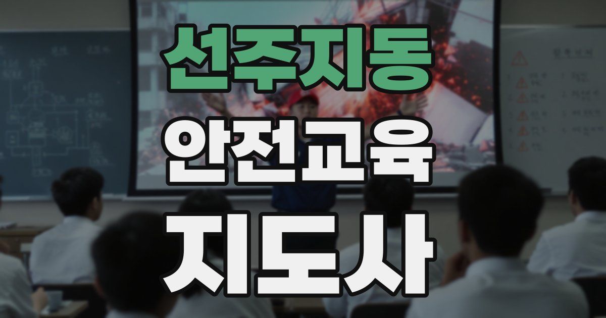 선주지동 안전교육지도사 자격증