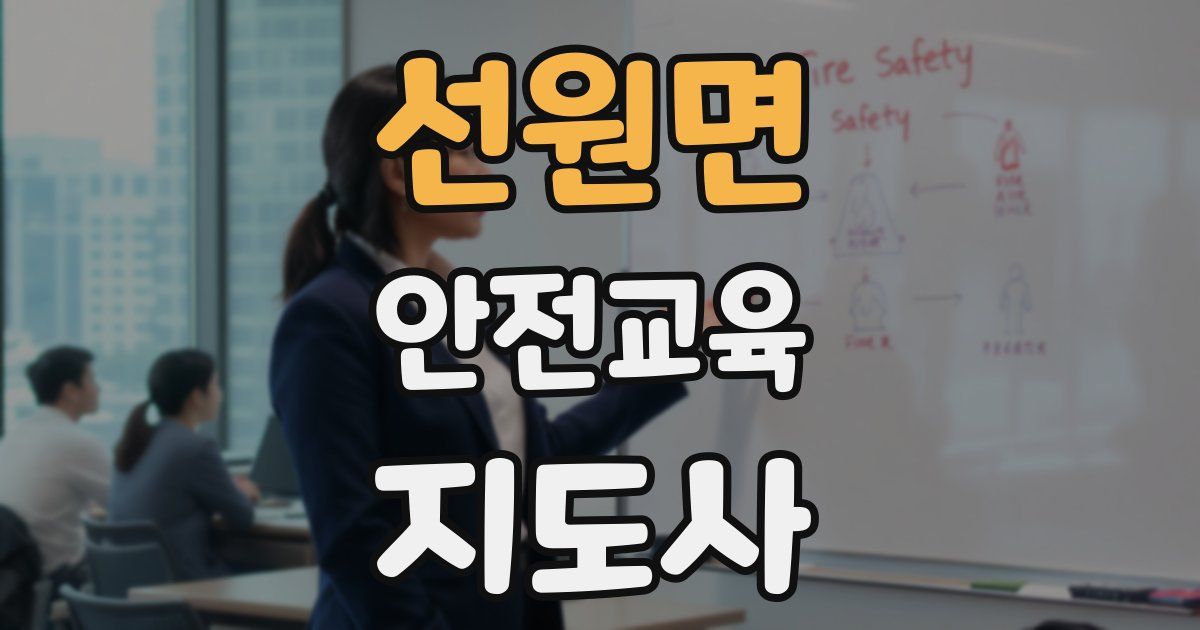 선원면 안전교육지도사 자격증