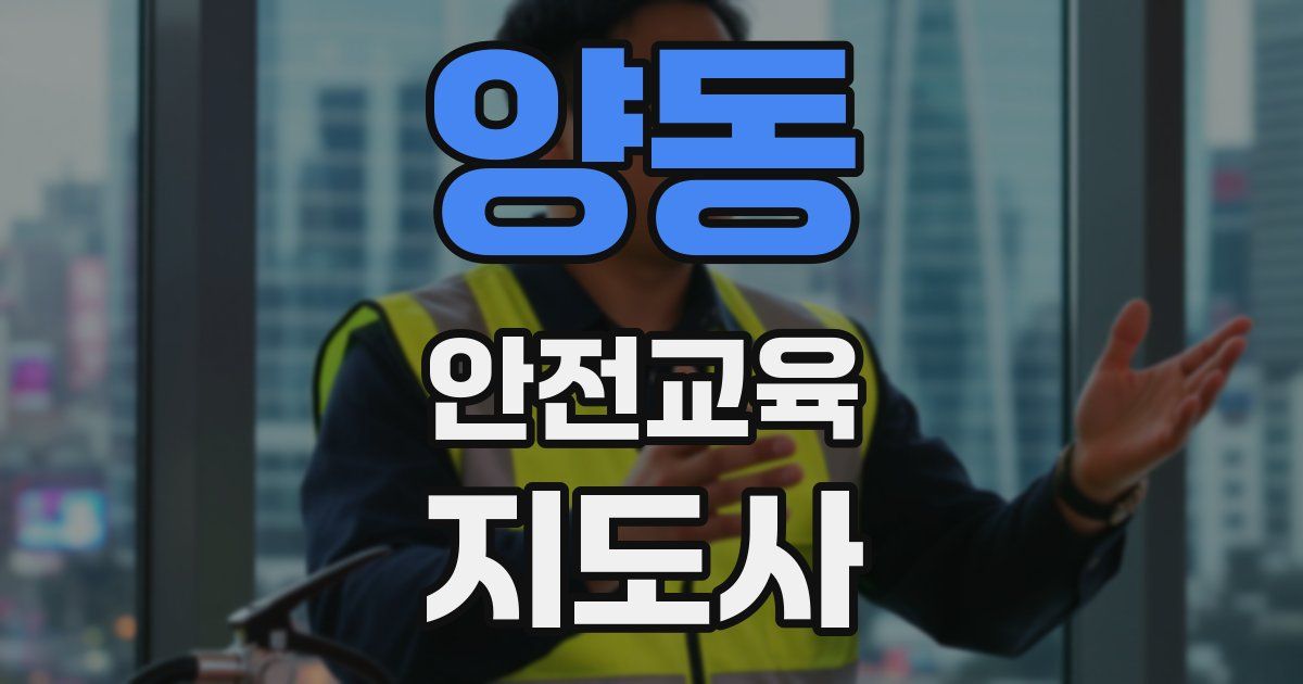 양동 안전교육지도사 자격증