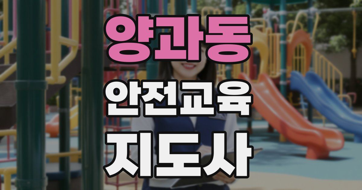 양과동 안전교육지도사 자격증