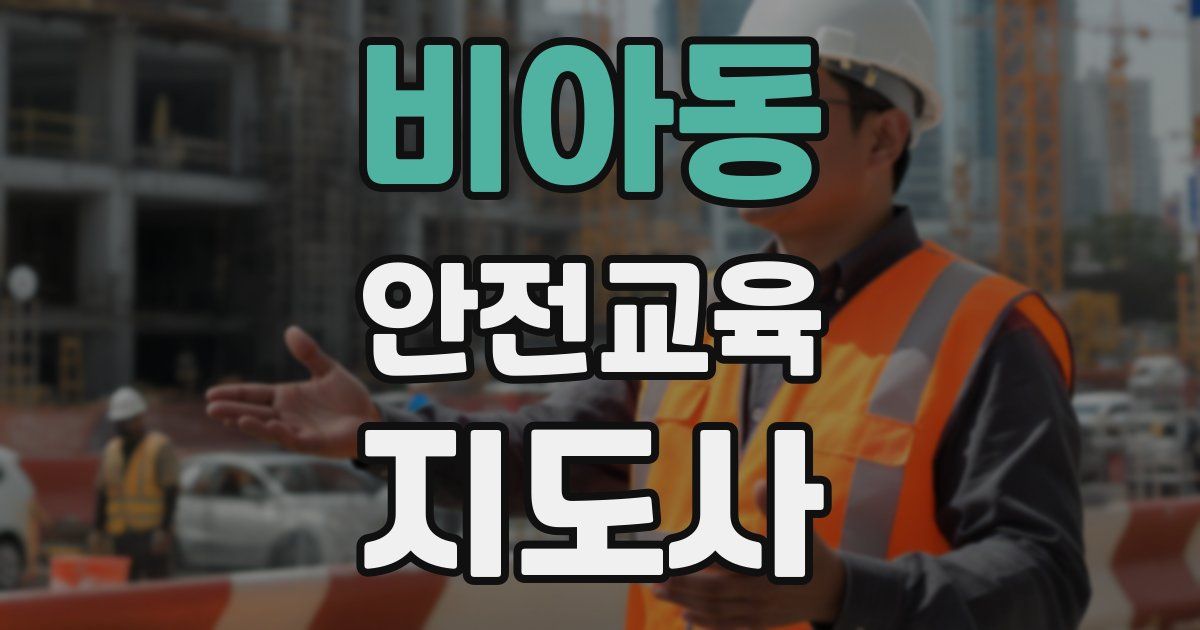 비아동 안전교육지도사 자격증