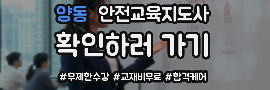 양동 안전교육지도사 자격증