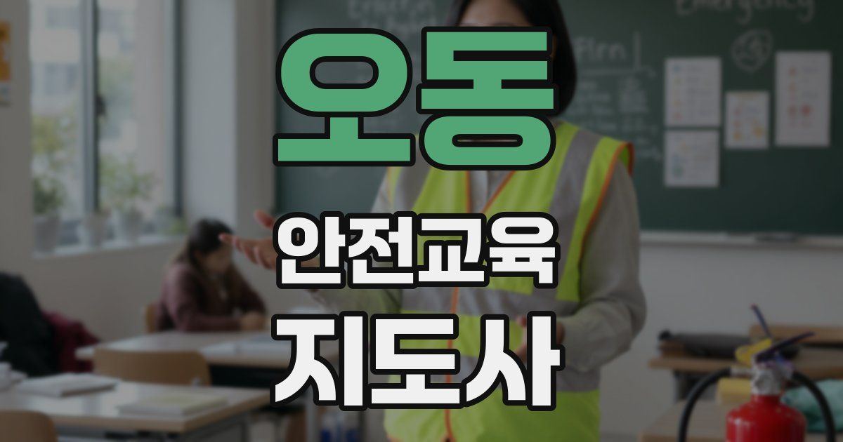 오동 안전교육지도사 자격증