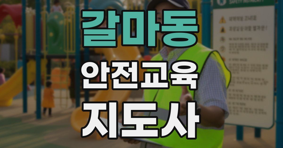갈마동 안전교육지도사 자격증