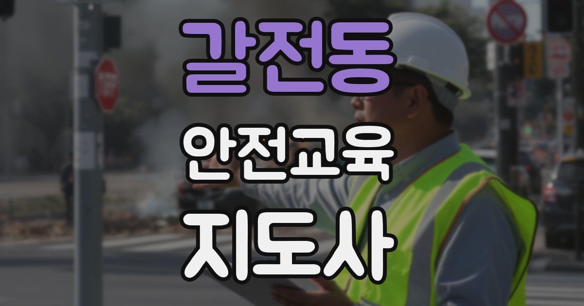 갈전동 안전교육지도사 자격증