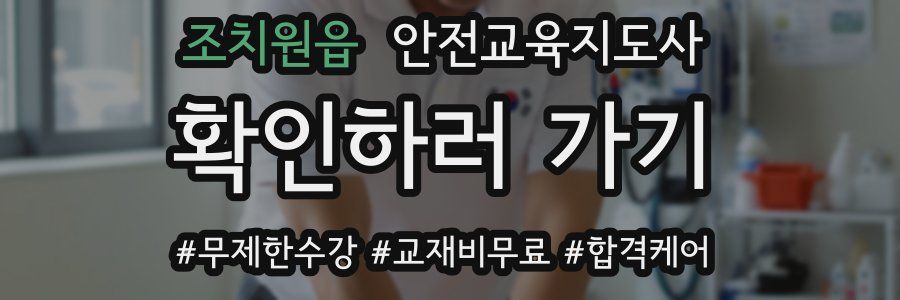 조치원읍 안전교육지도사 자격증