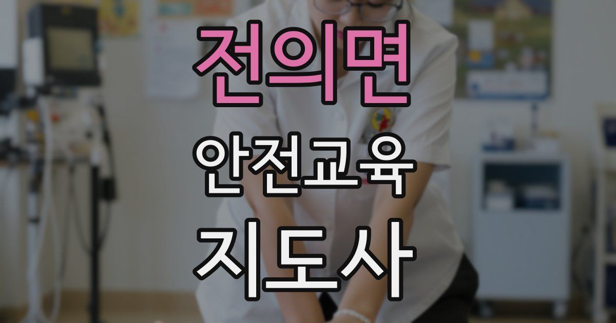 전의면 안전교육지도사 자격증