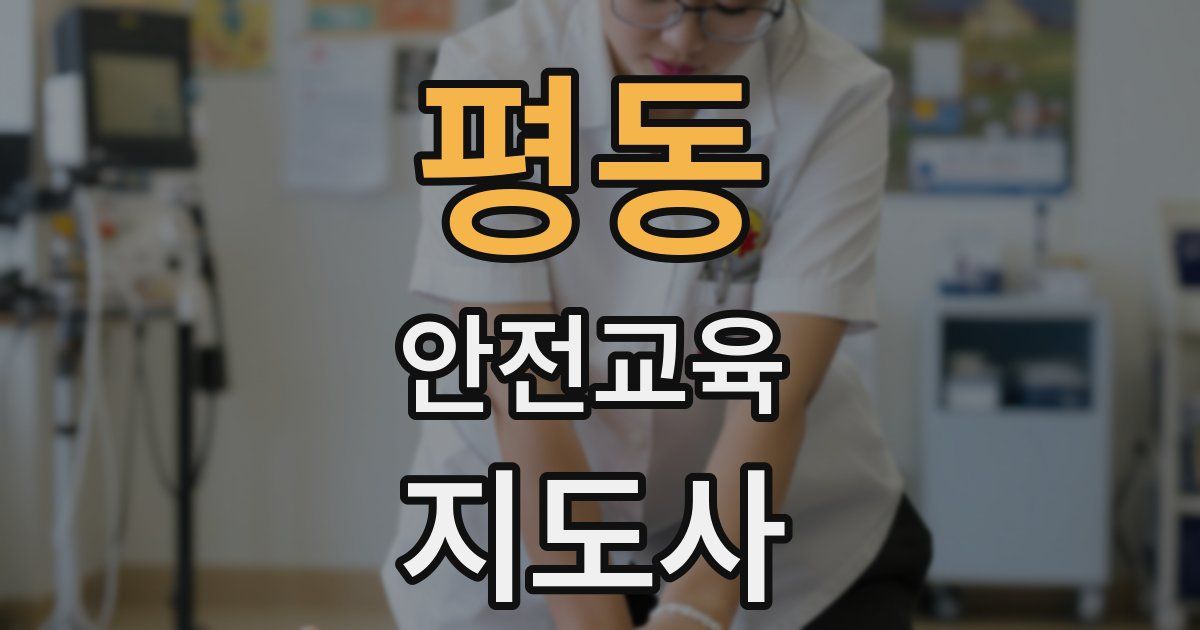 평동 안전교육지도사 자격증