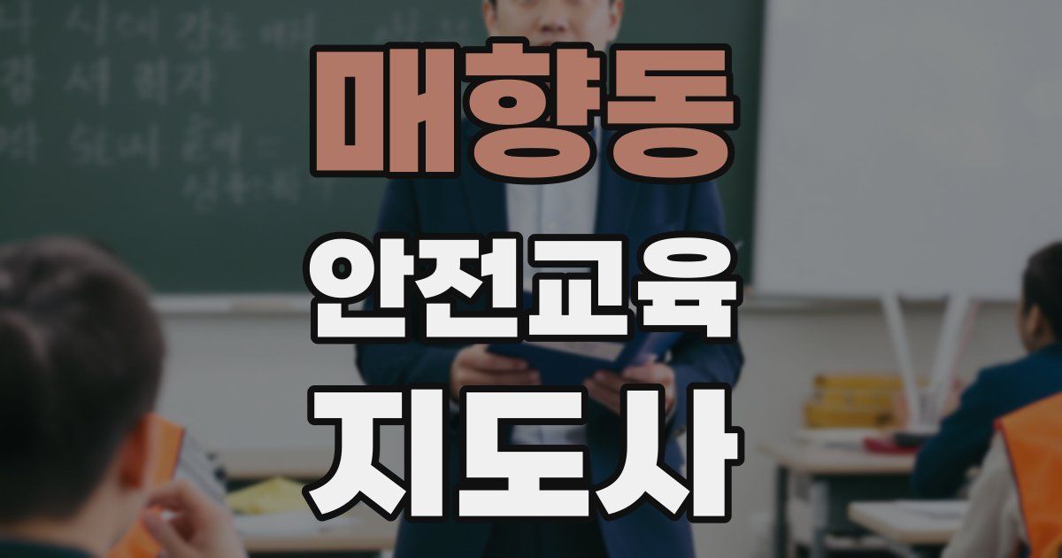 매향동 안전교육지도사 자격증