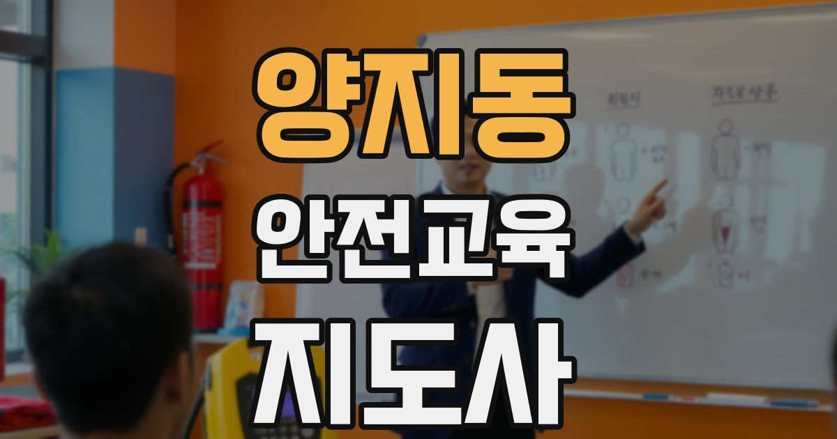 양지동 안전교육지도사 자격증