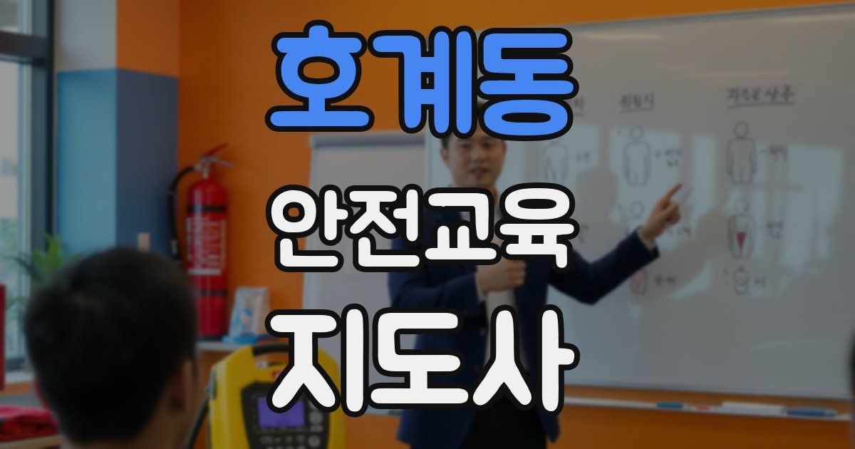 호계동 안전교육지도사 자격증