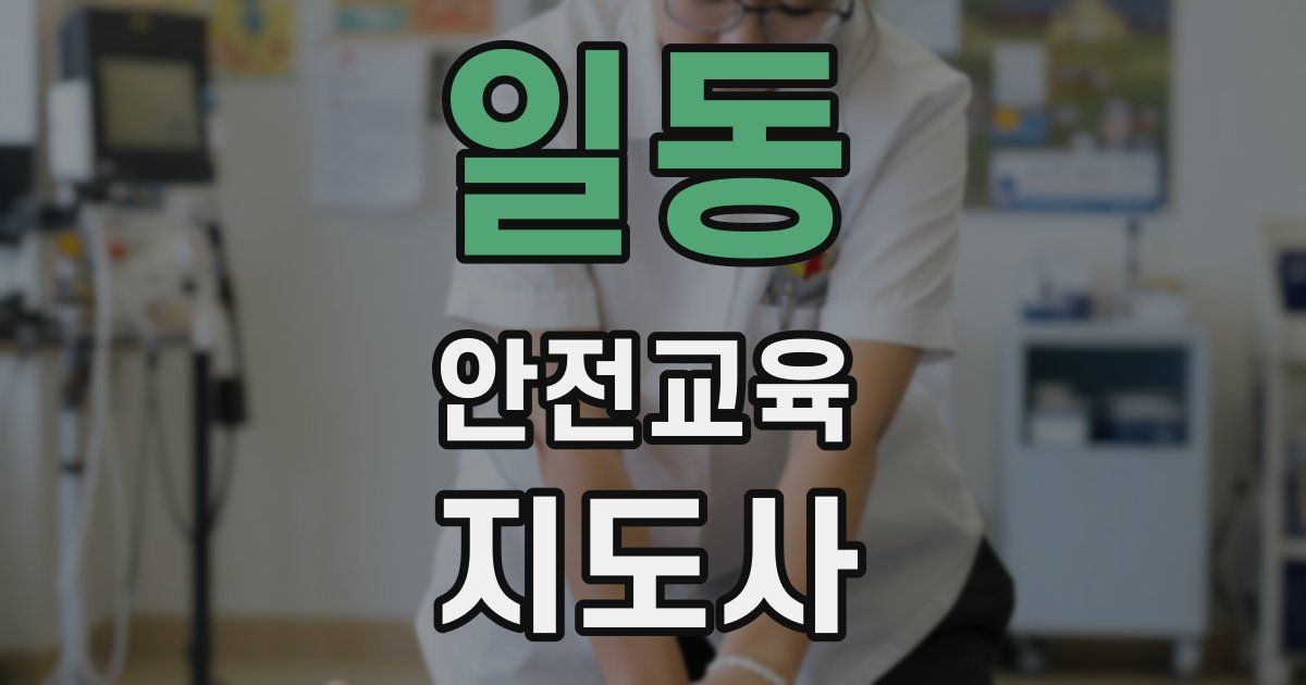 일동 안전교육지도사 자격증