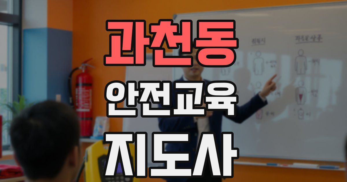 과천동 안전교육지도사 자격증