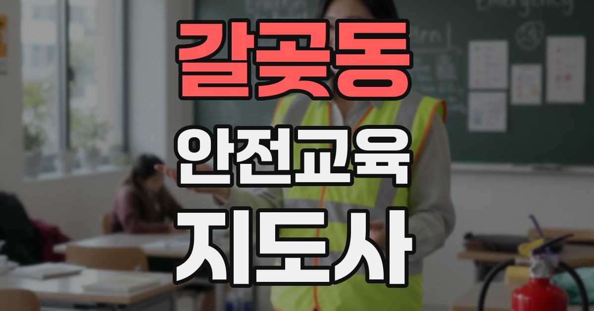 갈곶동 안전교육지도사 자격증