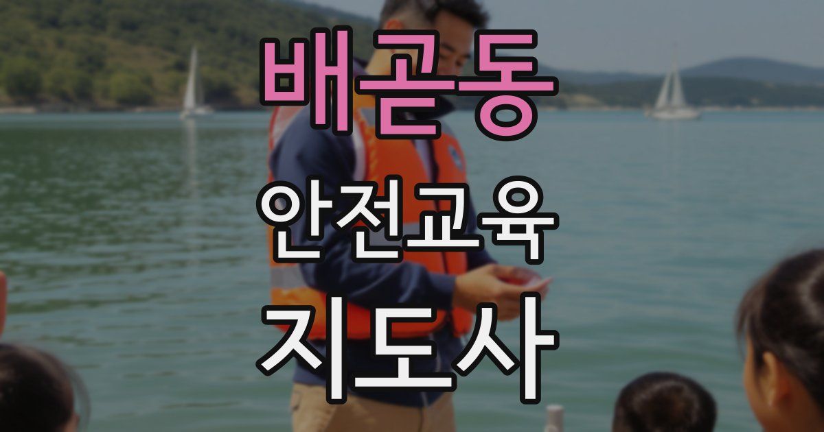 배곧동 안전교육지도사 자격증