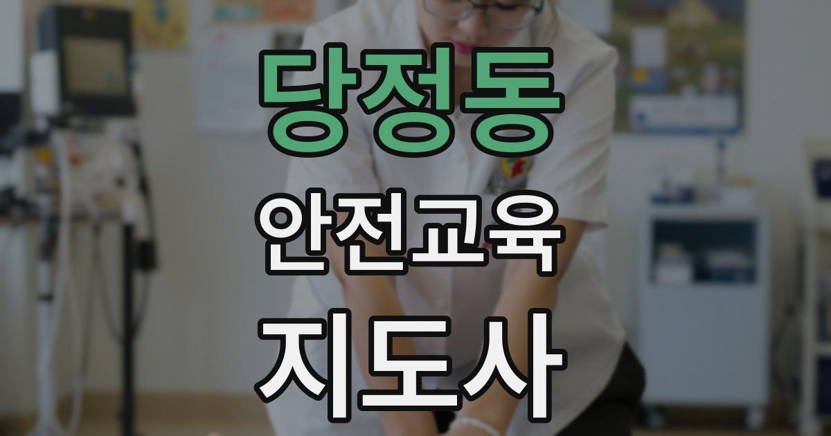 당정동 안전교육지도사 자격증