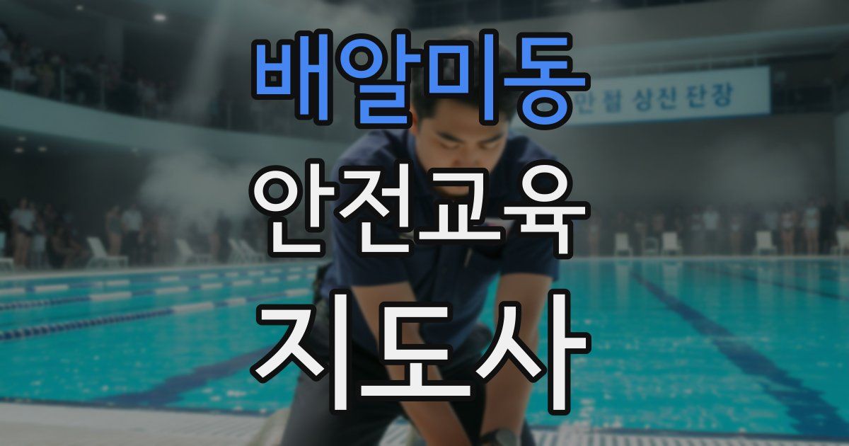 배알미동 안전교육지도사 자격증