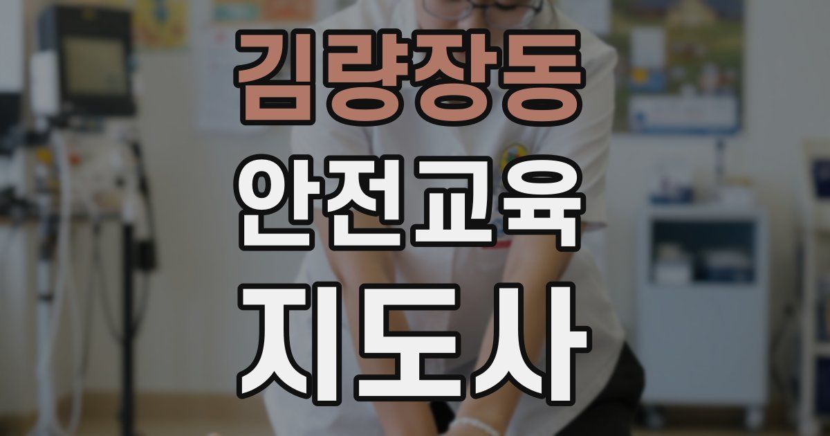 김량장동 안전교육지도사 자격증