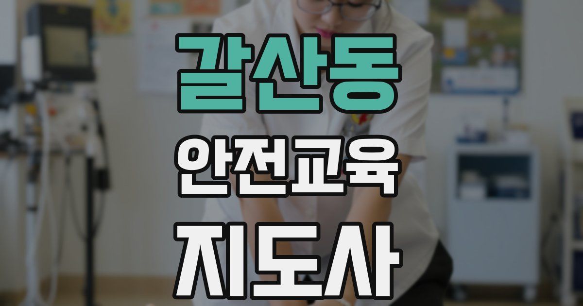 갈산동 안전교육지도사 자격증