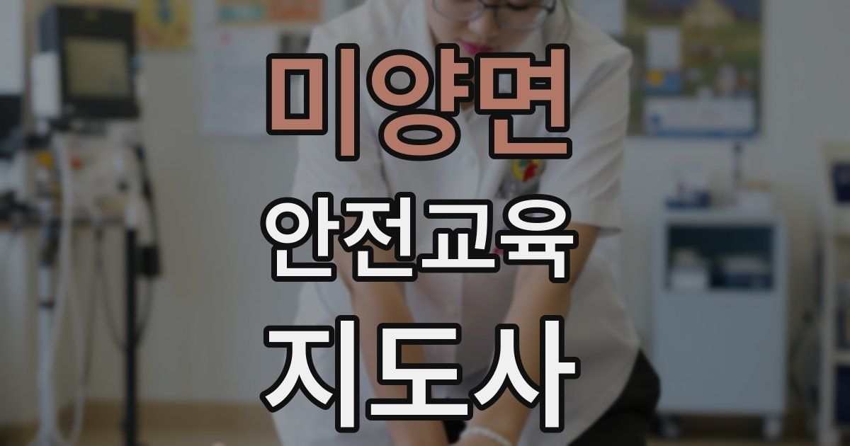 미양면 안전교육지도사 자격증