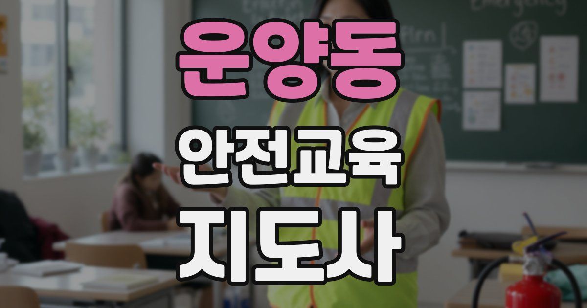 운양동 안전교육지도사 자격증