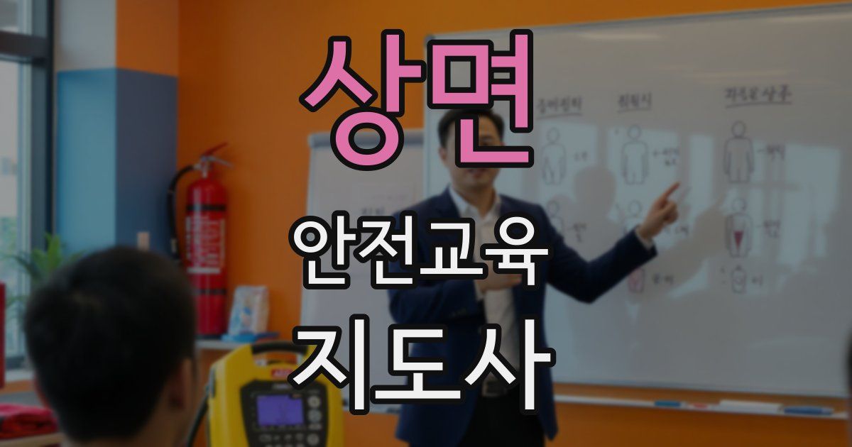 상면 안전교육지도사 자격증