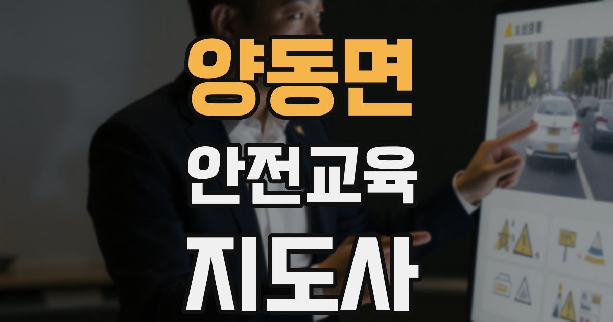 양동면 안전교육지도사 자격증