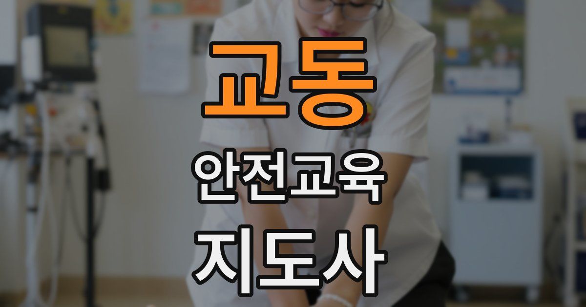 교동 안전교육지도사 자격증