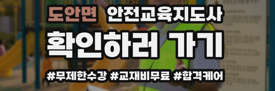 도안면 안전교육지도사 자격증