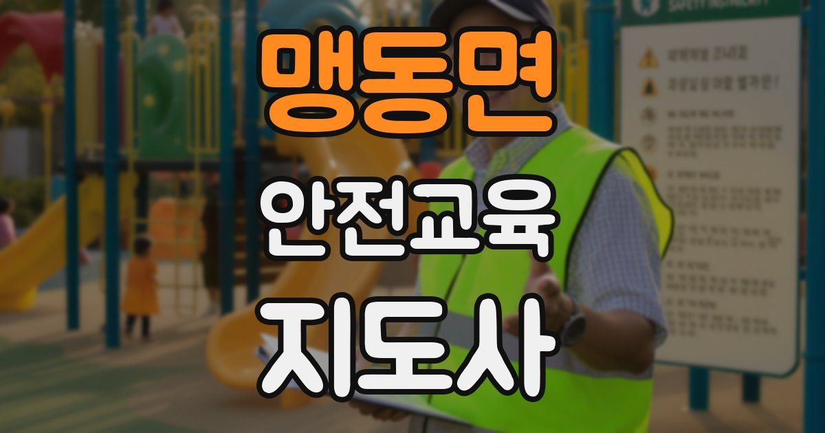 맹동면 안전교육지도사 자격증