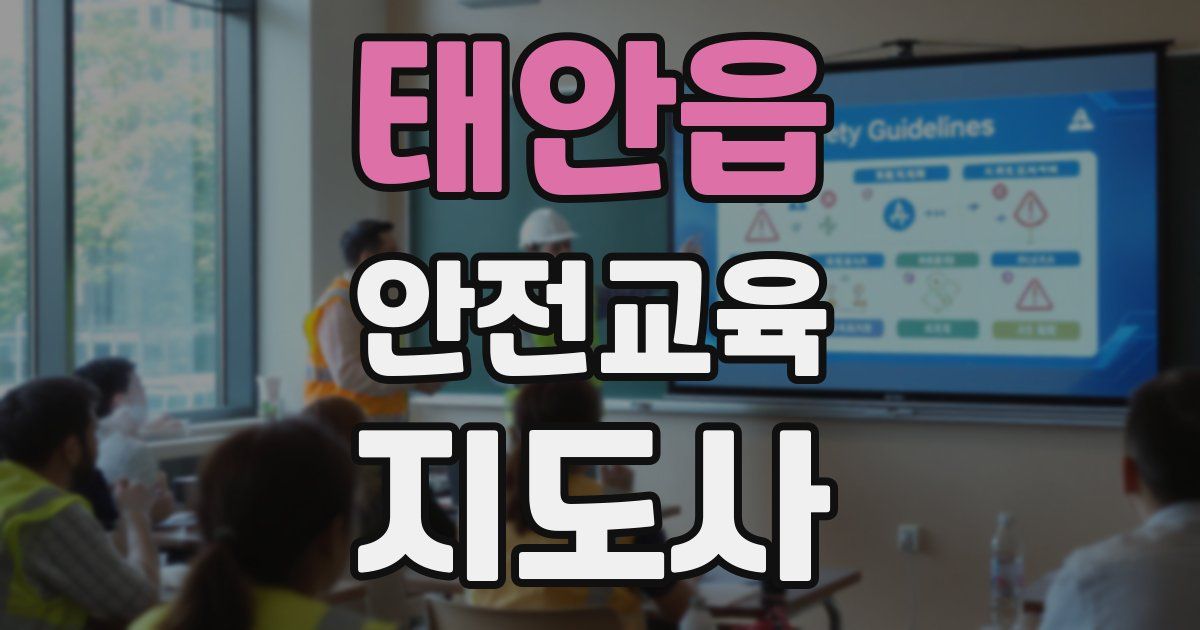 태안읍 안전교육지도사 자격증
