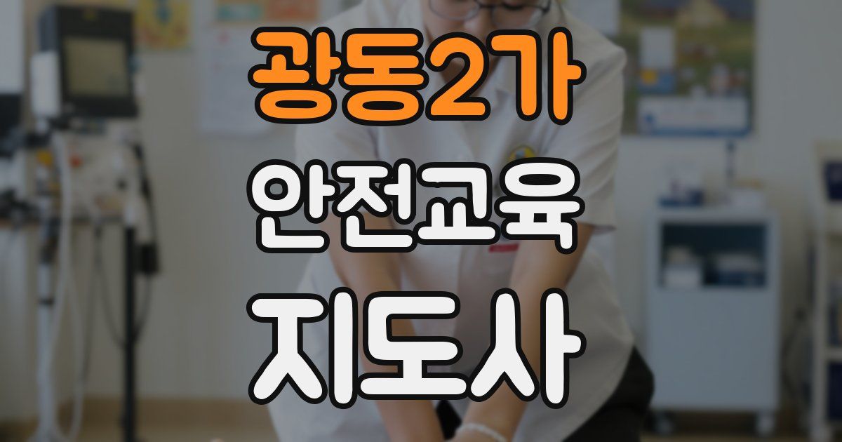 광동2가 안전교육지도사 자격증