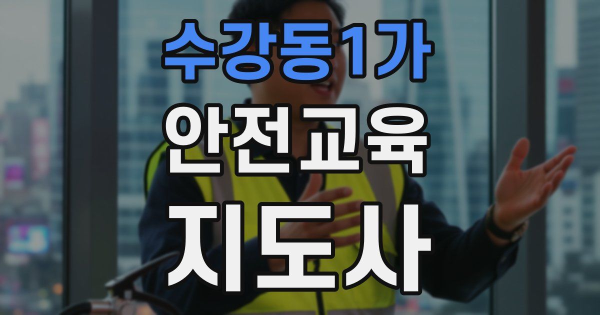 수강동1가 안전교육지도사 자격증