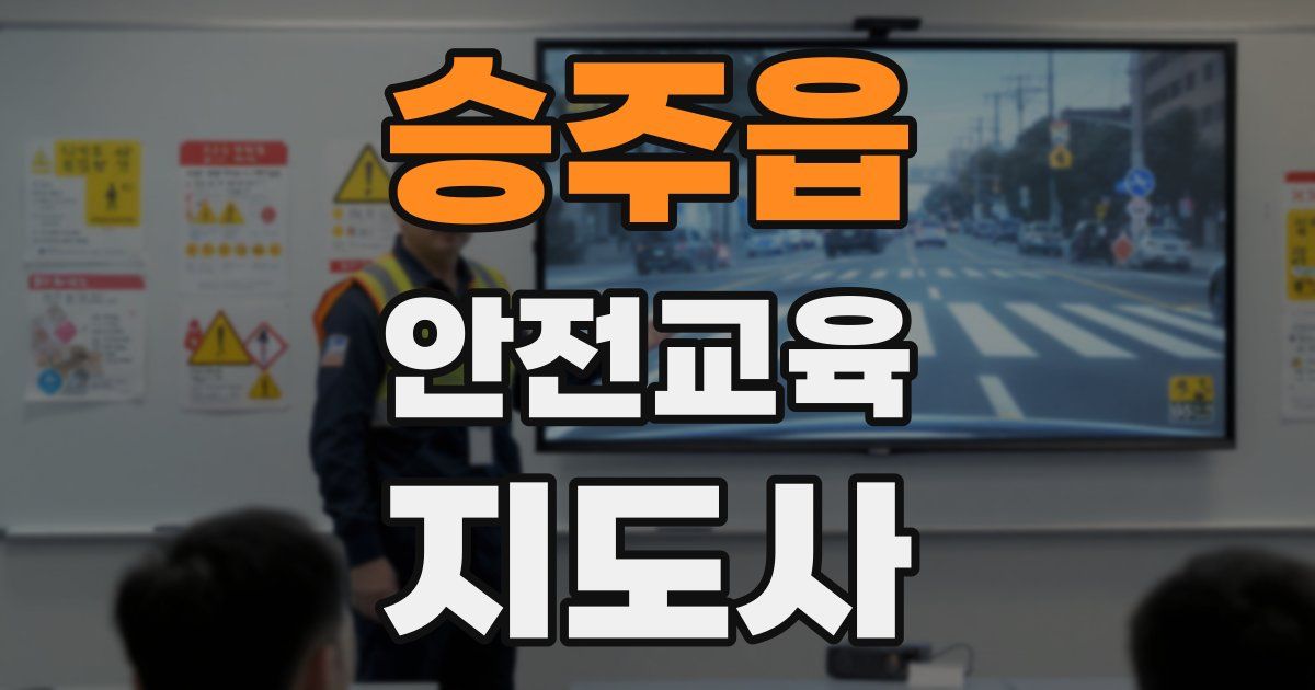 승주읍 안전교육지도사 자격증