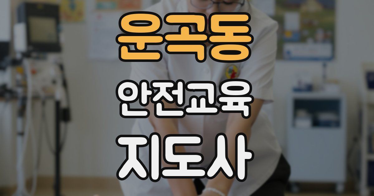 운곡동 안전교육지도사 자격증