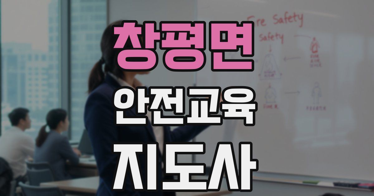 창평면 안전교육지도사 자격증
