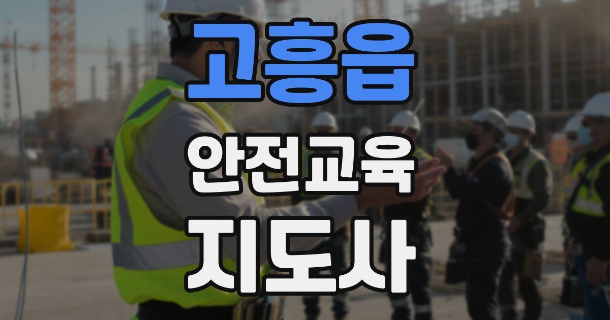 고흥읍 안전교육지도사 자격증