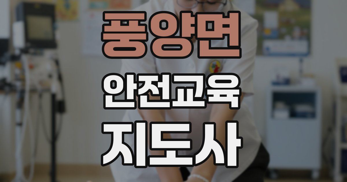 풍양면 안전교육지도사 자격증