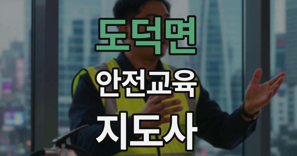 도덕면 안전교육지도사 자격증