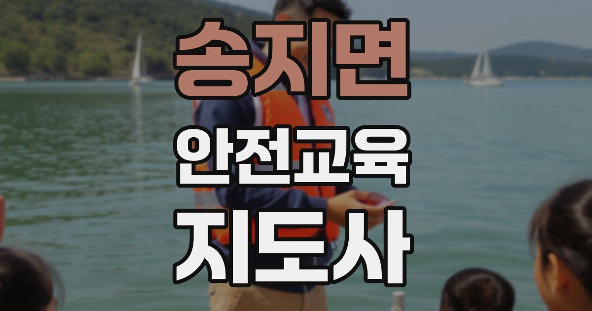 송지면 안전교육지도사 자격증