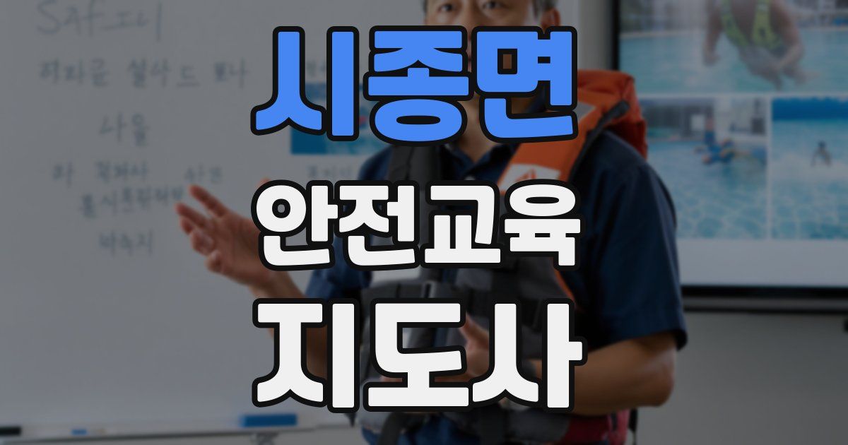 시종면 안전교육지도사 자격증