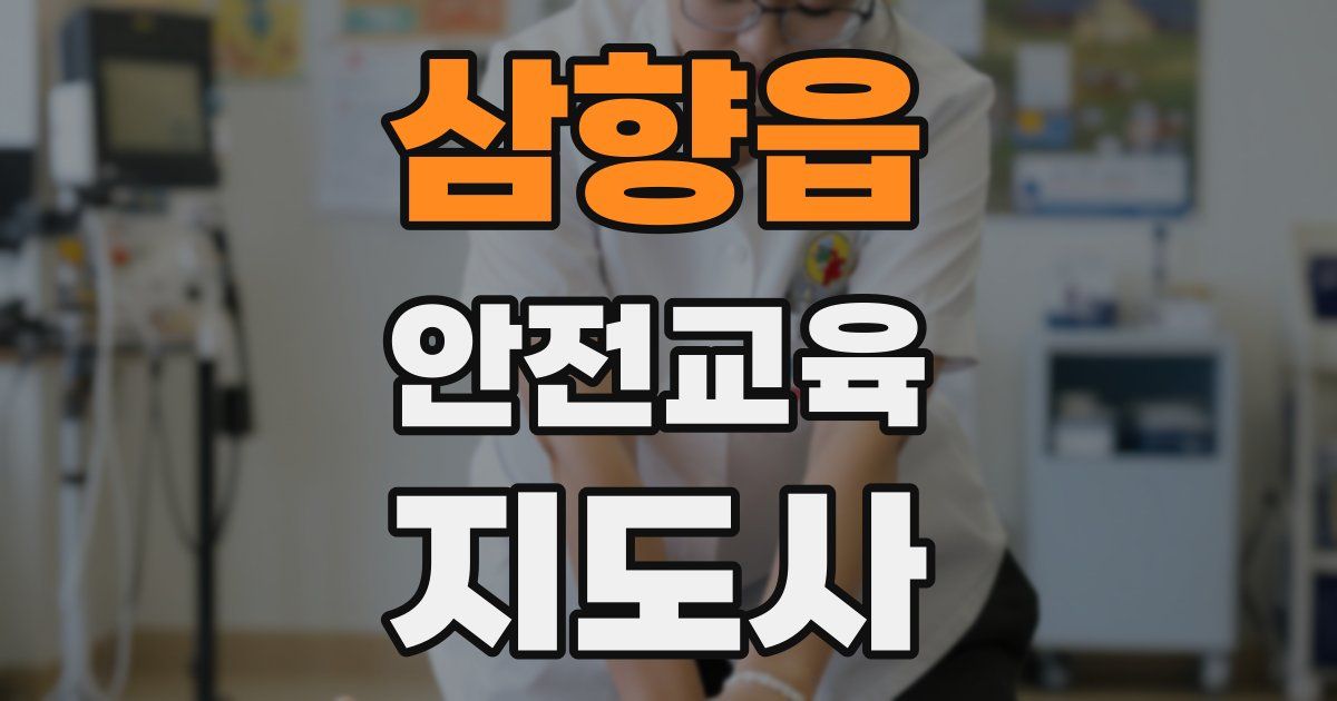 삼향읍 안전교육지도사 자격증