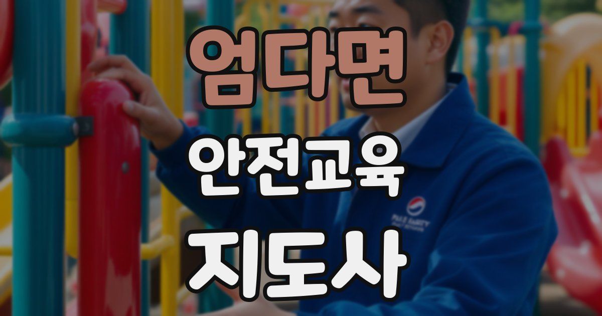 엄다면 안전교육지도사 자격증