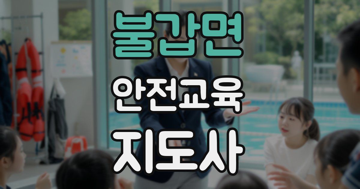 불갑면 안전교육지도사 자격증