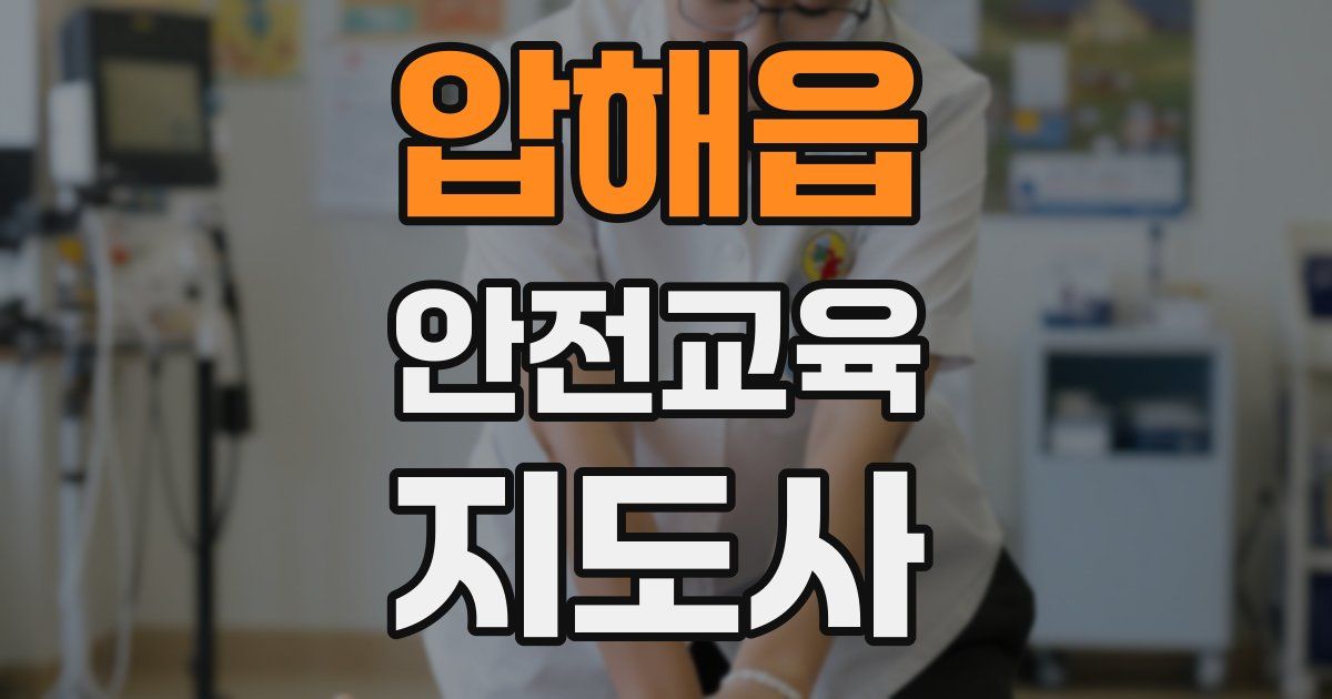 압해읍 안전교육지도사 자격증