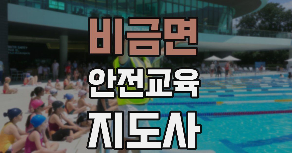 비금면 안전교육지도사 자격증