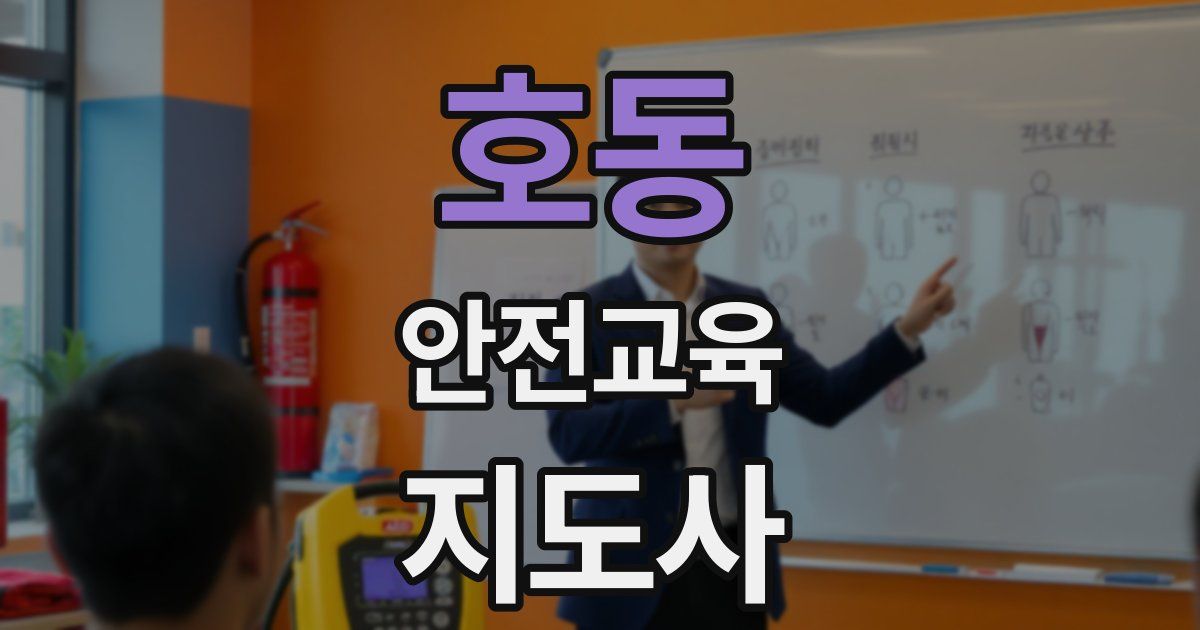 호동 안전교육지도사 자격증